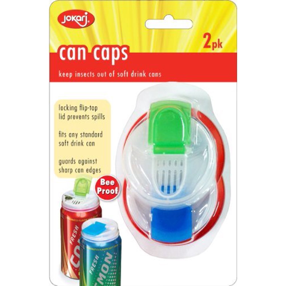 Jokari Beverage Deluxe Can Caps 2 Pack Soda pop Lids KEEPS INSECTS