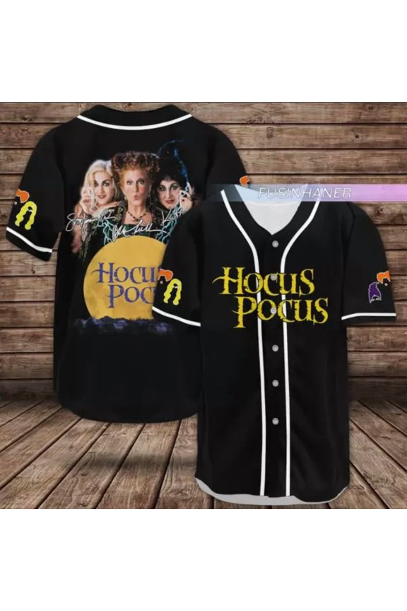 Hocus Pocus 3D Baseball Jersey Shirt Halloween Gift Best Price Christmas Gift - Hot Sale 2