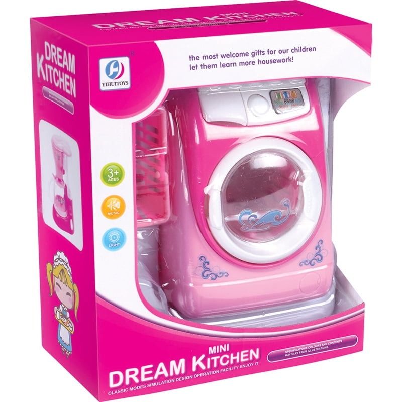 Kids Electronic Washing Machine Pre School Play Toy Spon Wash Beauty Washer L4E9 