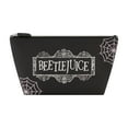 thumbnail image 3 of Beetlejuice Travel Makeup Bag, Trapezoid Cosmetic Organizer Pouch for Women, Black, 3 of 5