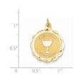 thumbnail image 3 of 14k Yellow Gold First Holy Communion Disc Charm Pendant, 3 of 4