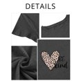 thumbnail image 3 of XCHQRTI Leopard Be Kind Shirt for Women Plus Size Graphic Tees Short Sleeve Tops, 3 of 7