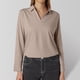 thumbnail image 1 of MHFRRA Camiseta de Manga Larga con Cuello En V y Solapa para Mujer, Color Liso, Talla 4 Caqui, 1 of 3