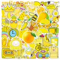 thumbnail image 1 of Paquete de pegatinas amarillas con dibujos animados bonitos, 50 unidades, impermeables, 1 of 2