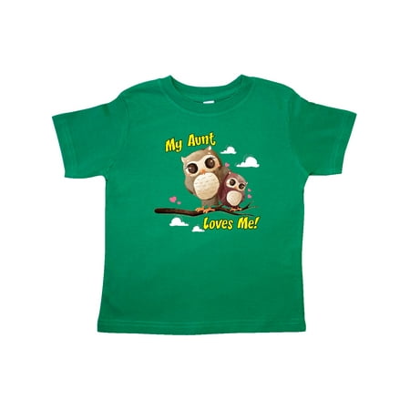 

Inktastic My Aunt Loves Me Owl Gift Toddler Boy or Toddler Girl T-Shirt