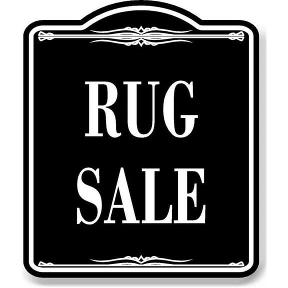 Rug Sale BLACK Aluminum Composite Sign, 20"x24"