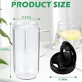 thumbnail image 2 of LOVEVER 4Pcs  Blender Cups Replacement Parts of Food-Grade Plastic Stainless Steel Lids Dishwasher Safe Leak-Proof BPA-Free  Convenient Spout Blender Cup, 2 of 5