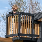Backyard Discovery Rosewood Falls Cedar Wood Swing Set, Monkey Bars, Clubhouse, Crows Nest
