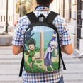 thumbnail image 5 of Hunter × Hunter Backpack, Large Capacity Daypack Backpack, Extra Large Laptop Backpack for College Work Daily, Lightweight Daypack Bookbag, 16.9x12.6x5.5 Inch, 5 of 8