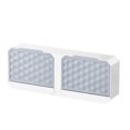 thumbnail image 1 of Caja de esponja con tapa, desagüe montado en la pared, caja de almacenamiento, organizador de fregado, para cocina, baño, 2 rejillas, gris Inevent HA003968-04, 1 of 5