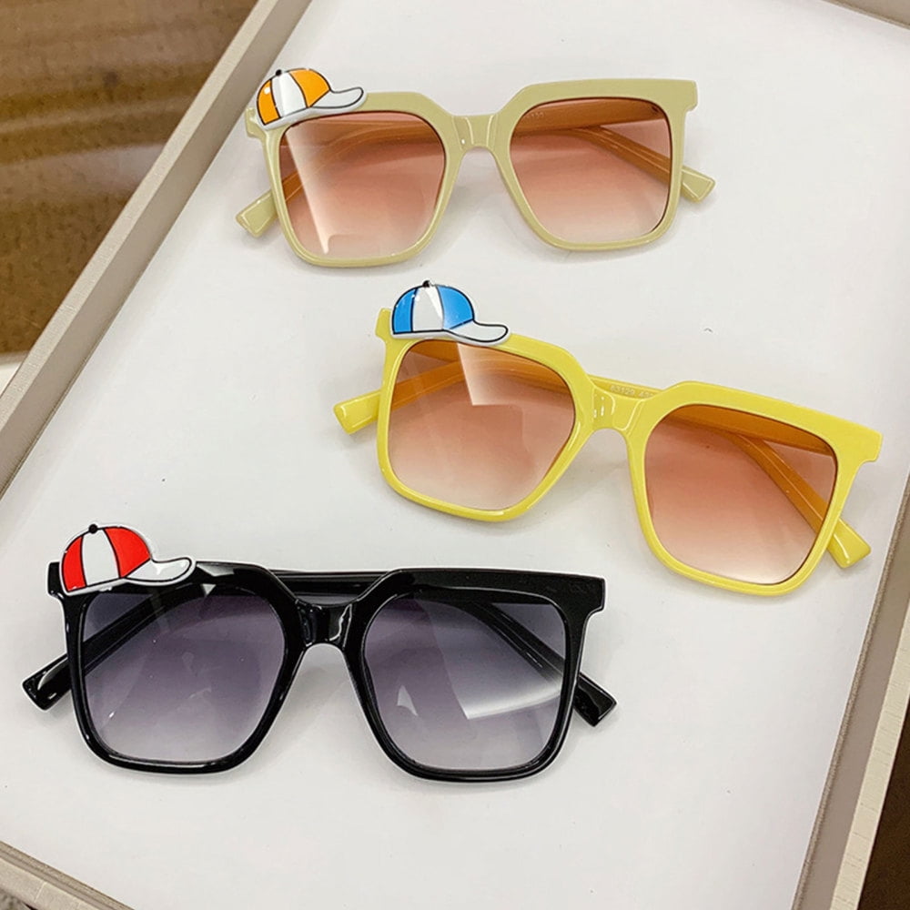 Fashion Kids Sunglasses UV Blocking Anti-UV Lovely Hat Square Frame Eyewear  for Party & Travel 