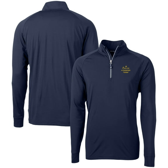 Men's Cutter & Buck Navy Notre Dame Fighting Irish Play Like A Champion Today Big & Tall Adapt Eco Knit Stretch Recycled