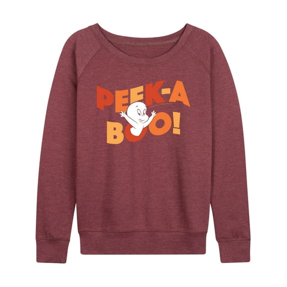 Casper The Friendly Ghost - Halloween - Peek A Boo - Women's Lightweight French Terry Long Sleeve Shirt