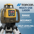 thumbnail image 2 of Topcon RL-H5A Self-Leveling Laser PS.DB Kit with LS-80L Receiver, Measuring Rod 10ths and Tripod - 1035258-01 (uses Alkaline Batteries), 2 of 7