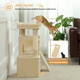 thumbnail image 6 of PAWZ Road 30" Cat Tree Condo with Sisal Scratcing Post Tower Ramp for Indoor Cats,Beige, 6 of 11