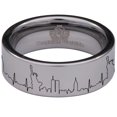 thumbnail image 2 of New York Heartbeat Tungsten Carbide Ring, 2 of 9