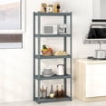 thumbnail image 4 of Gymax 5-Tier Metal Shelving Unit Heavy Duty Wire Storage Rack with Anti-slip Foot Pads, 4 of 10