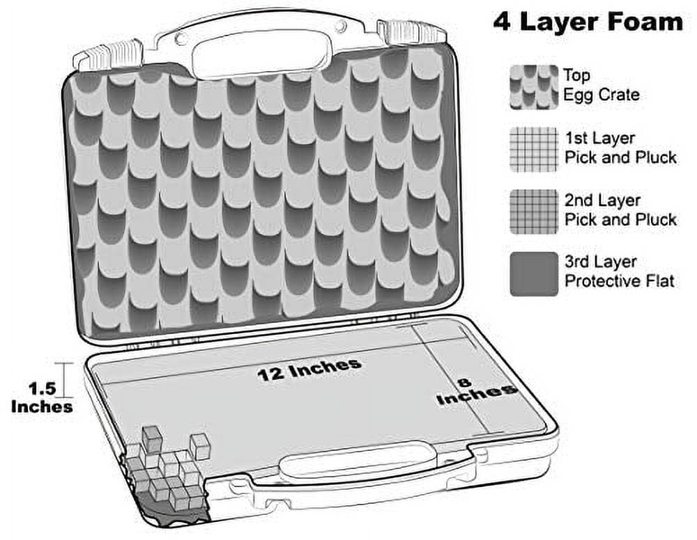 Premium Pick & Pluck Hard Pistol Case - 12” x 8” | GREEN