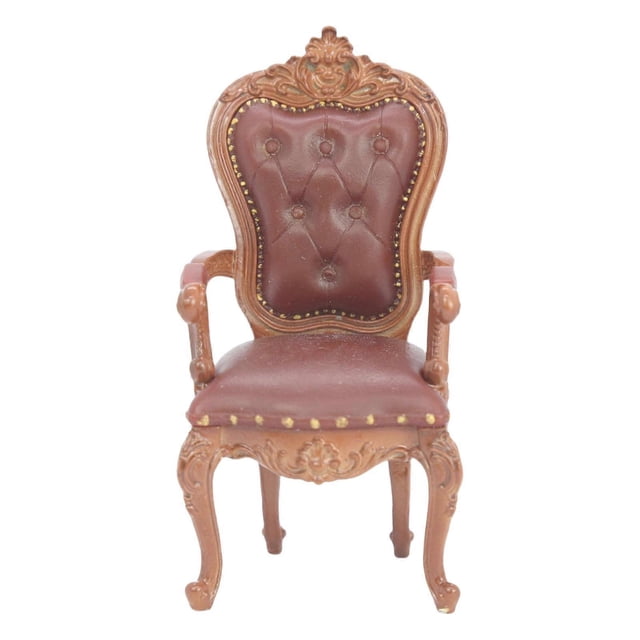 Chair Model for Doll House Vintage Ottoman Model Display Victorian Chair 1:12 Model Toy Girls Dollhouses Pretend Play Yellow 1