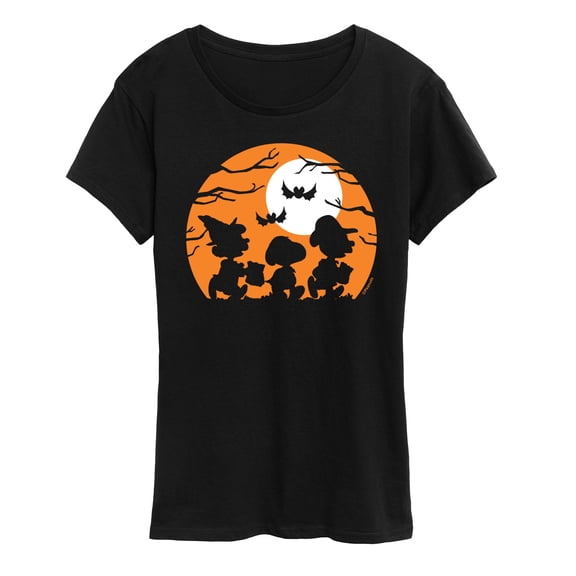 Peanuts - Trick Or Treat Silhouettes - Women's Short Sleeve Graphic T-Shirt