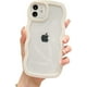 thumbnail image 2 of (Blanco) Funda para iPhone 13, funda estética con ondas simples y rizadas, bonita funda transparente para teléfono, funda protectora de silicona suave a prueba de golpes para iPhone 13, 2 of 5