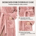 thumbnail image 3 of AMITOFO Plush Robes for Women Soft Warm Fleece Bathrobe Ladies Long Comfy Spa Bath Robe Housecoat, 3 of 8