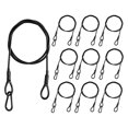 thumbnail image 1 of Paquete de 10 Cables de Seguridad para Iluminación de Escenarios de DJ, Acero Inoxidable con Mosquetón, Color Negro, 1 of 1