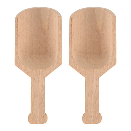 

2Pcs Premium Wooden Spoons Household Bath Salt Spoons Tea Shop Tea Leaf Scoops