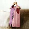 thumbnail image 6 of Women Spring Summer Color Block Cotton Linen Vest Casual Comfortable Top, 6 of 9