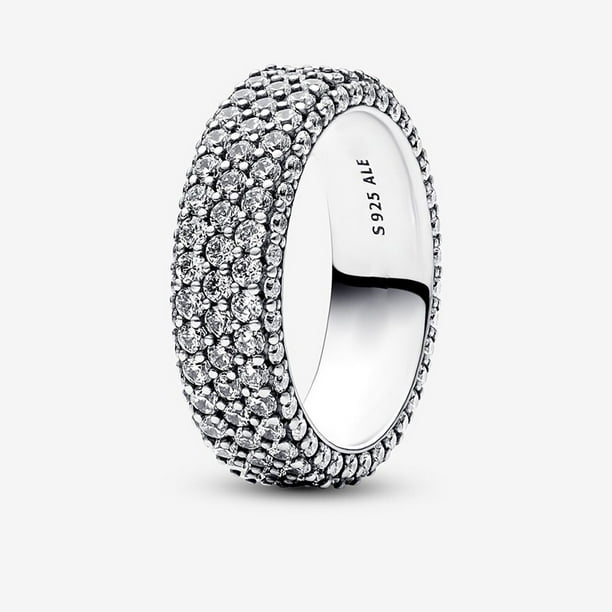 Anilla Atemporal Cierre Incrustaciones Totalmente Joyería Dedo Anillo De Regalo De Amor + Bolsa De Franela