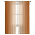 thumbnail image 3 of Burnt Orange Ombre Sheer Curtains 84 Inches Long 2 Panels Set, Window Sheer Curtains for Living Room/Bedroom, Modern Gradient Abstract Art Light Filtering Rod Pocket Curtain 52'' x 84'' x 2, 3 of 7