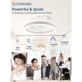 thumbnail image 4 of Ventilador de Techo ZMISHIBO 13" con Luz LED y Control Remoto 120V Blanco, 4 of 8