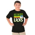 thumbnail image 5 of St Paddys Get In Your Licks Candy Owl Crewneck T Shirts Boy Girl Teen Brisco Brands XS, 5 of 6