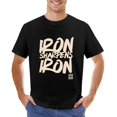 thumbnail image 7 of Iron Sharpens Iron Chic Men's Cotton Short Sleeve HD Print Tee for Casual T-Shirt Crew Neck Top Black XL, 7 of 7