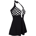 thumbnail image 3 of MVPCLO Women One Piece Swim Dress Polka Dot Tummy Control Swimdress Skirted Swimsuit Bathing Suit, 3 of 8