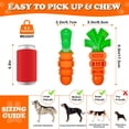 thumbnail image 2 of Dog Chew Toys for Aggressive Chewers, Carrot-Shaped Squeaky Toy, Indestructible Silicone Teething Toys for Small Medium Large Dogs, Interactive Pet Supplies Orange, 2 of 7