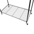 Ktaxon Heavy Duty Rolling Garment Rack Portable Double Hanging Rod