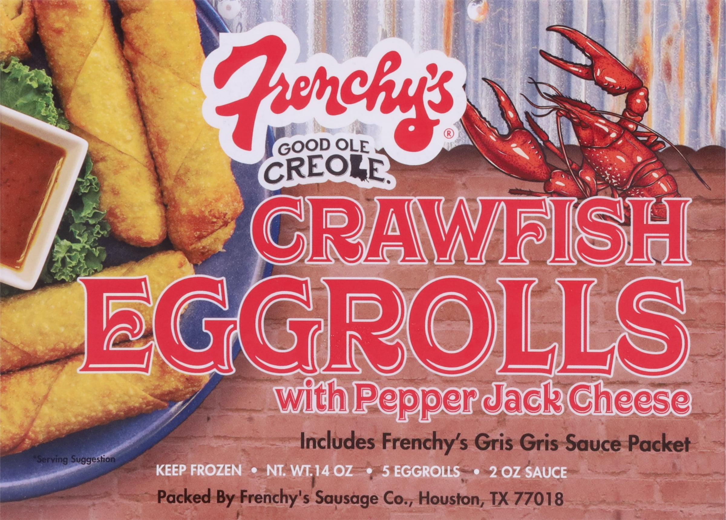 Frenchy's Crawfish Boudin Eggroll with Cheese & Sauce - Frozen Delight