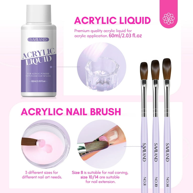 Saviland Nail Brush Cleaner,5 in 1 Large Capacity Nail Brush