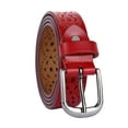 thumbnail image 1 of Unique Bargains Ceinture en Cuir Ajourée à Boucle à Ardillon Sculptée à Trous Multiples pour Femme, 1 of 7