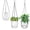 White, variant on Tutuviw 3 Pcs Self Watering Hanging Planters Indoor Outdoor Hanging Plant Pot Basket Plastic Hanging Flower Pots with Drainage Hole and Hooks for Garden Home Wall Decor (Green)