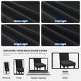 thumbnail image 6 of JIATER Chair Covers for Dining Room Stretch Washable Chair Slipcovers Protector Set of 6,Black, 6 of 7