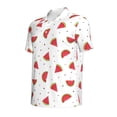thumbnail image 2 of Rocae Hand Drawn Watermelon for Men's Short Sleeve Polo Shirt, Quick Drying Performance Moisture Wicking Sports Men's Golf Shirt X-Large, 2 of 9