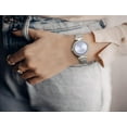 thumbnail image 3 of ELLEN TRACY Women’s Silver Mesh Band Watch – Round Blue Sunray Dial with Crystals, 3 of 6