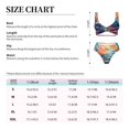 thumbnail image 2 of Kdxio Colorful Whimsical Earth Print Women's 2 Piece High Waisted Wrap Spaghetti Strap Summer Swimsuit Bikini Set-Small, 2 of 5