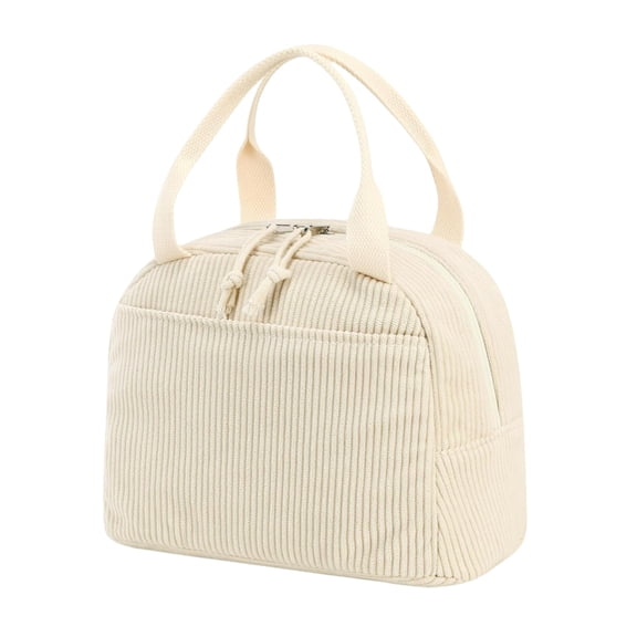 Lunch Bag for Women, Cute Corduroy Lunch Tote Bags, Reusable Insulated Lunch Box Large Capacity Reusable Insulated Cooler for Work Picnic or Travel