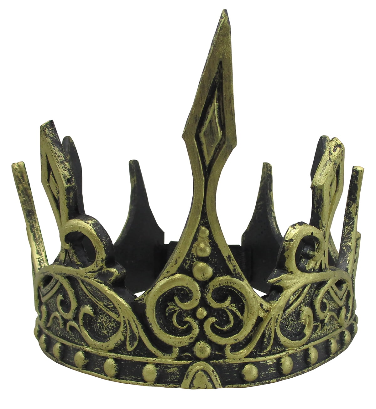 Black Kings Crown Soft Fabric Fancy Dress Costume Accessory Nativity King Queen 