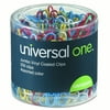 Universal One Vinyl-Coated Wire Paper Clips, Jumbo, Assorted Colors, 250 Ct