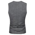 thumbnail image 4 of Tejiojio Fall Men's Autumn Winter Formal Bussiness Tuxedo Suit Waistcoat Vest Jacket Top Coat, 4 of 7