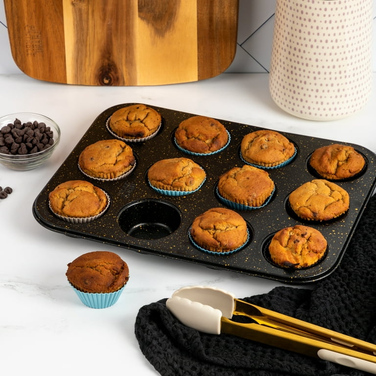 Thyme & Table 12 Cup Nonstick Muffin Pan with Silicone Baking Cups